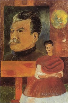 Autorretrato con el feminismo estalinista Frida Kahlo Pinturas al óleo